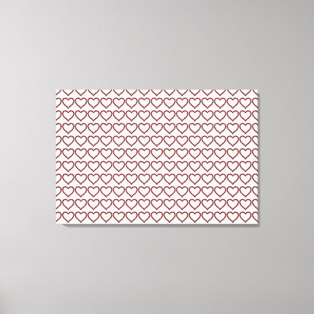 Lienzo Corazón de Gemstone de Ruby Rojo (Anverso)