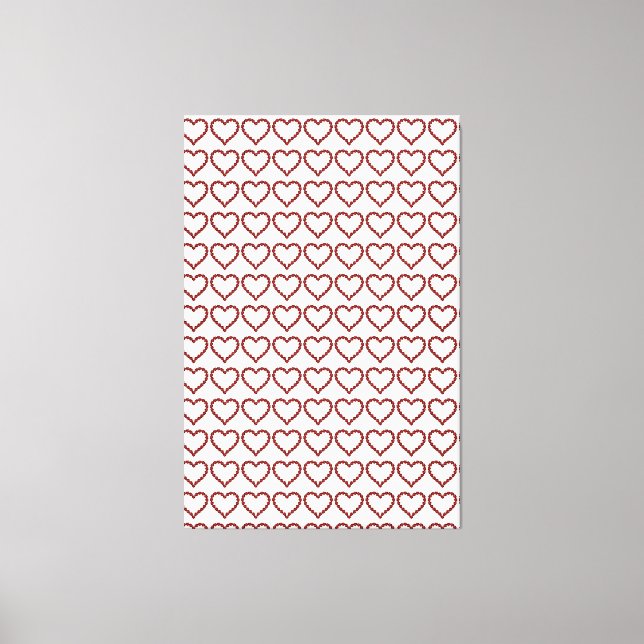 Lienzo Corazón de Gemstone de Ruby Rojo (Anverso)