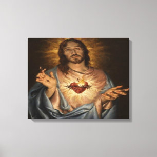 Lienzo corazón de jesús