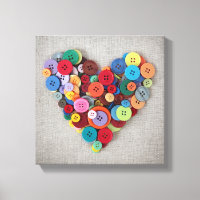 Corazón de los Botones Coloridos