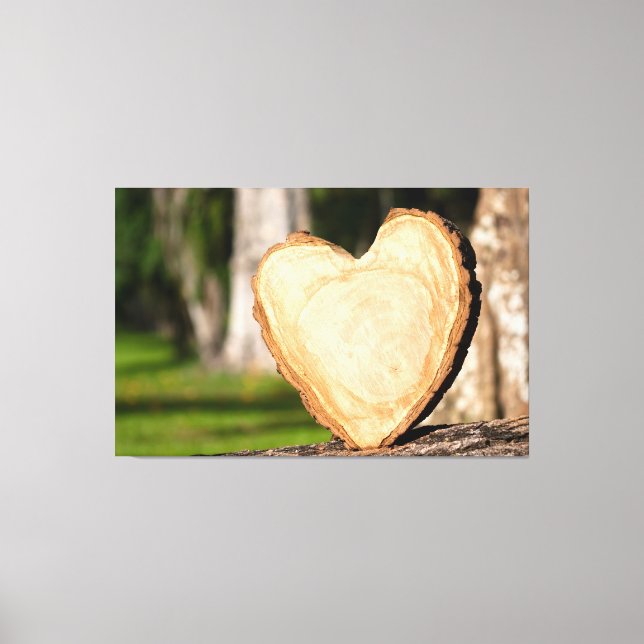 Lienzo corazón de madera (Anverso)