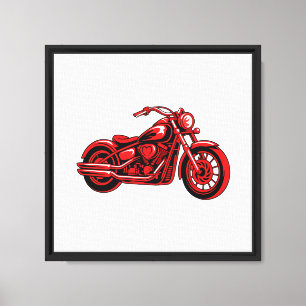 Lienzo Corazón de motocicleta Día de San Valentín para pa
