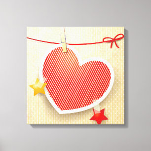 Lienzo Corazón de papel
