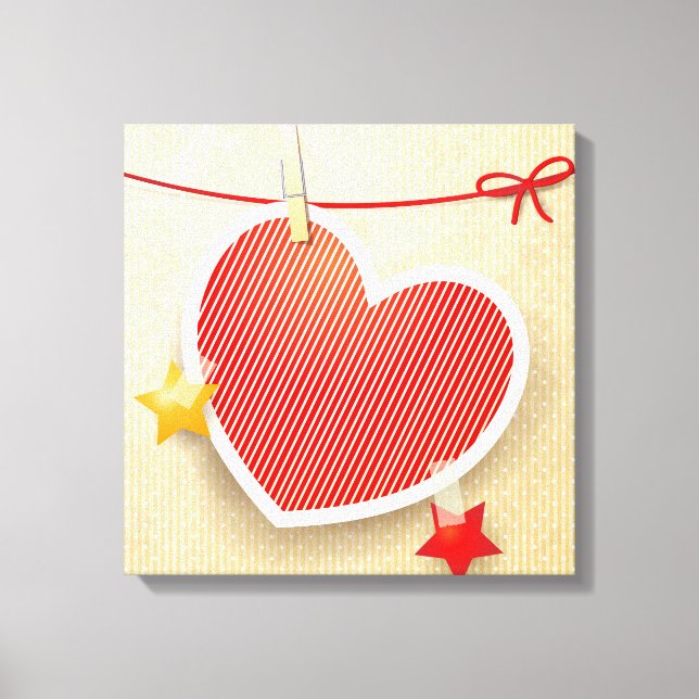 Lienzo Corazón de papel (Anverso)