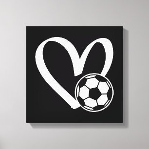 Lienzo Corazón del balón de fútbol