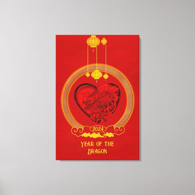 Lienzo Corazón del dragón, Año del dragón (Anverso)
