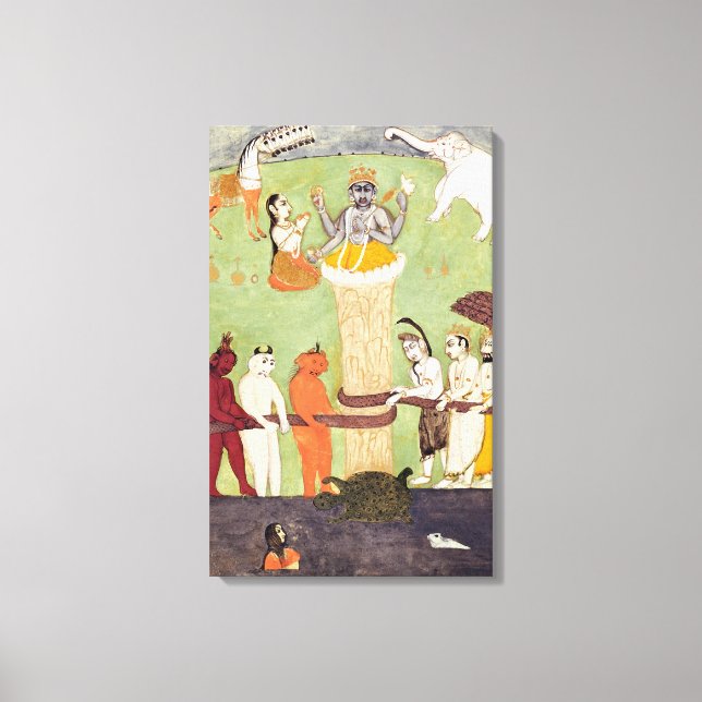 Lienzo Corazón del mar de la Leche, siglos XV-XVII (Anverso)