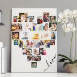 Lienzo Corazón en forma de 29 Collage de fotos guión de a<br><div class="desc">Crea tu propio lienzo envuelto con 29 de tus fotos favoritas. La plantilla de fotos está configurada para crear un collage de fotos en forma de corazón de amor, mostrando tus fotos en una mezcla de formatos de retrato, paisaje e imágenes cuadradas. Carga tus fotos trabajando en filas, de arriba...</div>