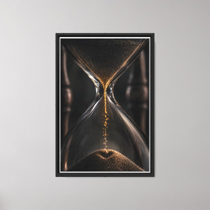 Lienzo Corazón en forma de reloj de arena