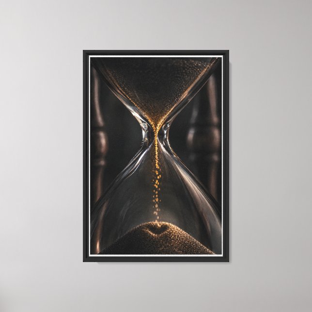 Lienzo Corazón en forma de reloj de arena (Anverso)