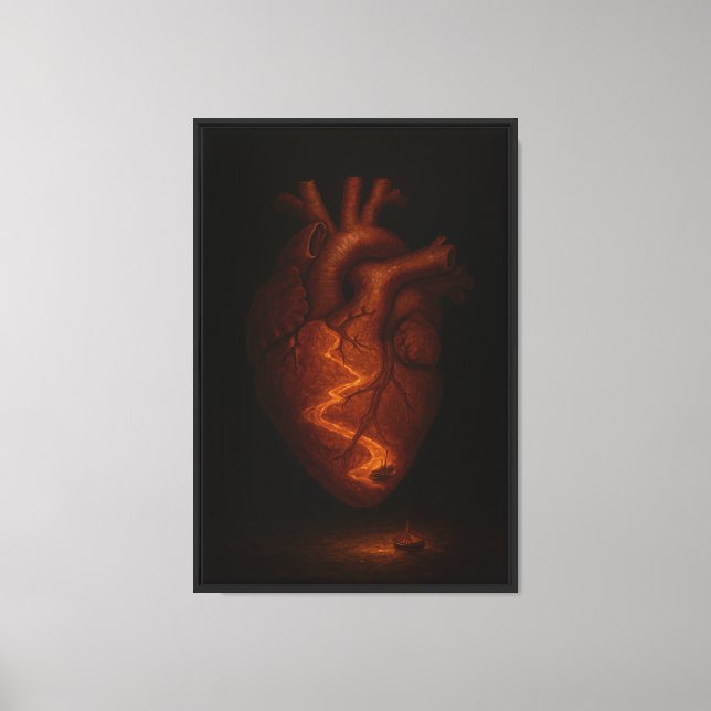 Lienzo Corazón Fracturado (Anverso)