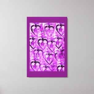 Lienzo Corazón morado
