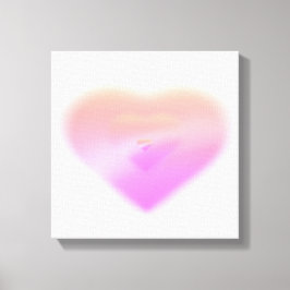 Lienzo corazón rosa