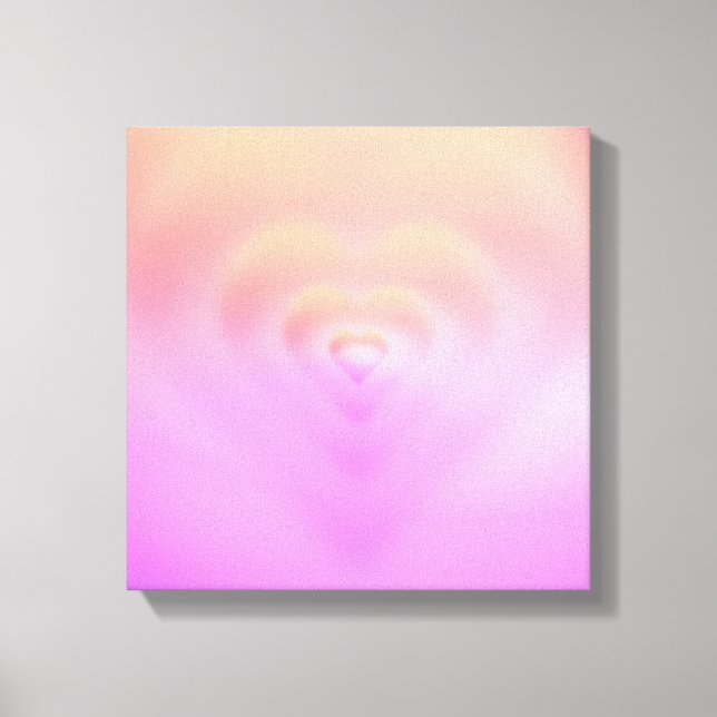 Lienzo corazón rosa (Anverso)