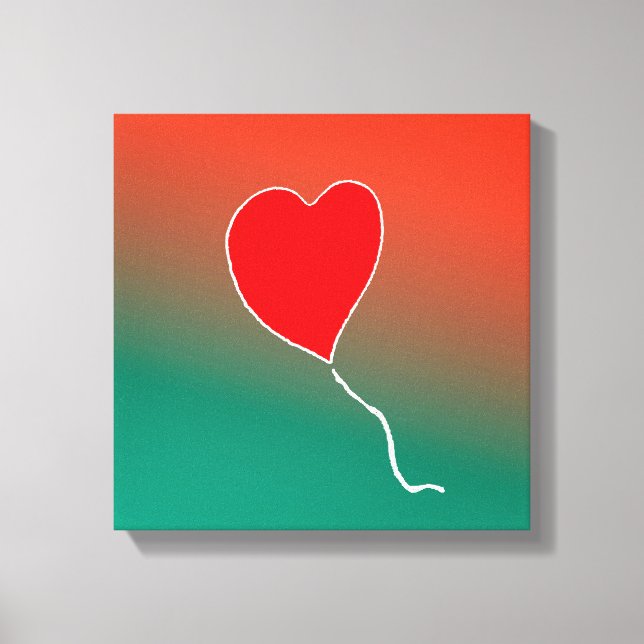 Lienzo Corazón volador (Anverso)