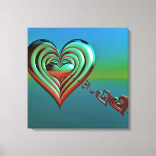 Lienzo Corazones altas del cielo
