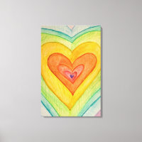 Corazones de amistad con arcoiris Pintando impresi