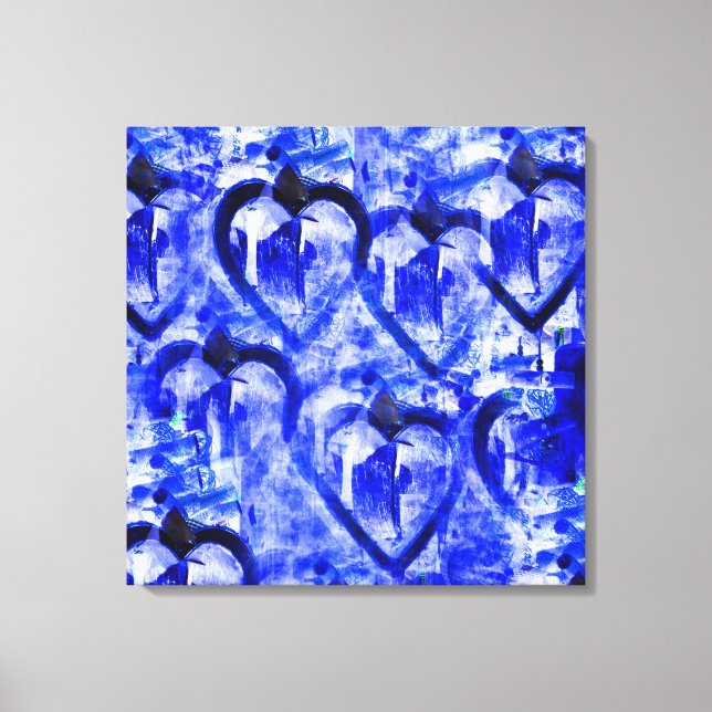 Lienzo Corazones de amor (Anverso)