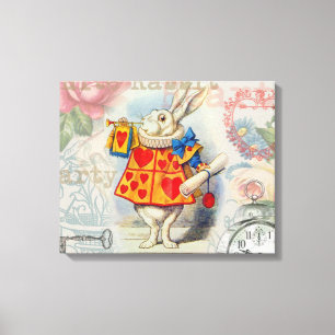 Lienzo Corazones de conejo blanco Alice Classic