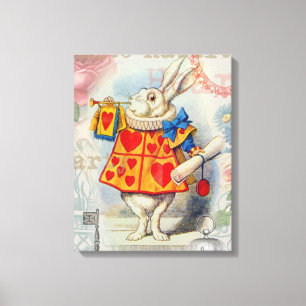 Lienzo Corazones de conejo blanco Alice Classic