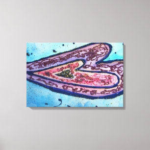 Lienzo Corazones de Purpurina de fe Dibujo de tela envuel