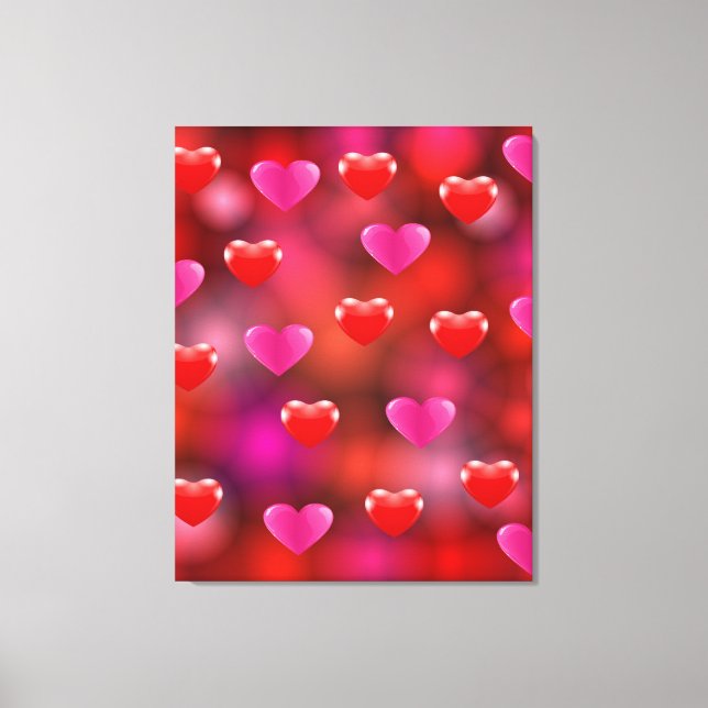 Lienzo Corazones de San Valentín (Anverso)