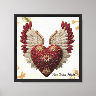 Lienzo "Corazones en Vuelo"