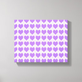 Lienzo Corazones Morados