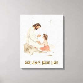 Lienzo Corazones puros luz brillante