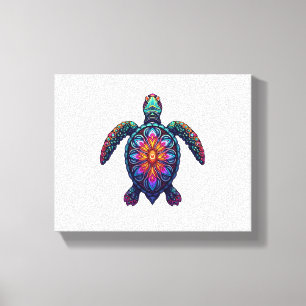 Lienzo Corbata de animal marino teñida tribal animal mari