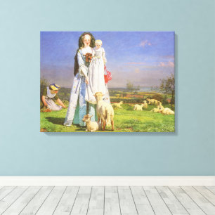 Lienzo Corderitos Pretty Baa de Ford Madox Brown