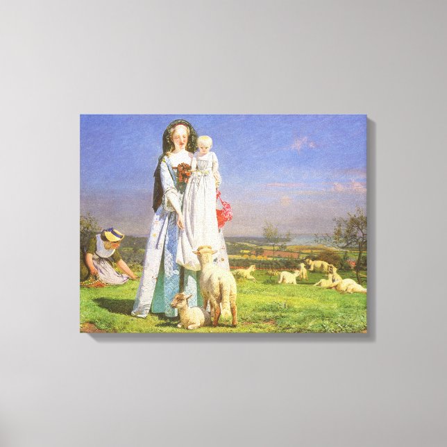 Lienzo Corderitos Pretty Baa de Ford Madox Brown (Anverso)