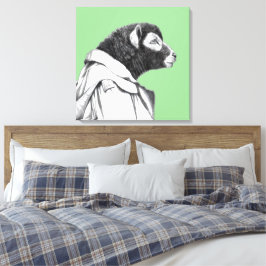 Lienzo Cordero de abeja en abrigo trenzado (Moegi)