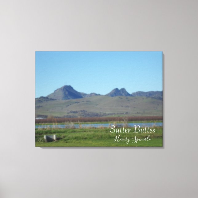 Lienzo Cordillera de Sutter Buttes (Anverso)
