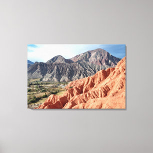 Lienzo Cordillera erosionada en la provincia de Salta