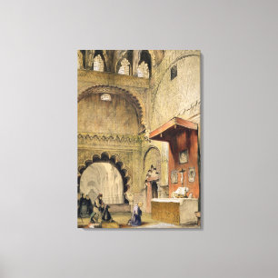 Lienzo Córdoba: Monje que ruega en un altar cristiano en