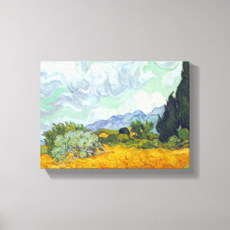 Lienzo Cornfield con Cyprusses de Vincent van Gogh