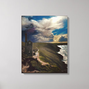 Lienzo Cornwall de abrigos totales con cielo surrealista