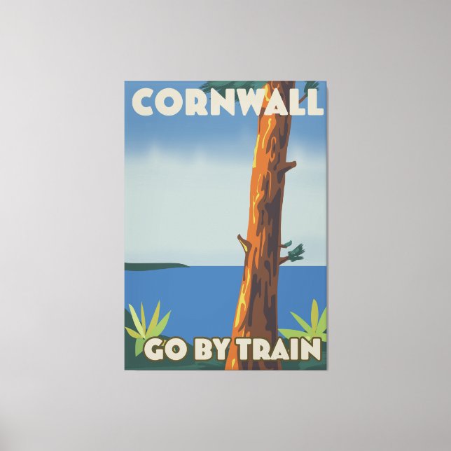 Lienzo Cornwall en tren (Anverso)