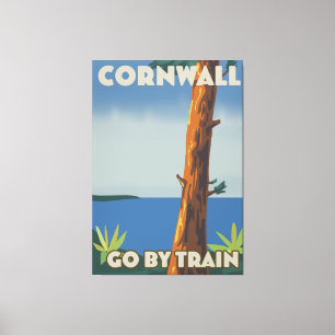 Lienzo Cornwall por tren