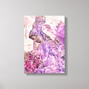 Lienzo Corona De Flor Ángel Y Cruz