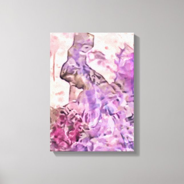 Lienzo Corona De Flor Ángel Y Cruz (Anverso)