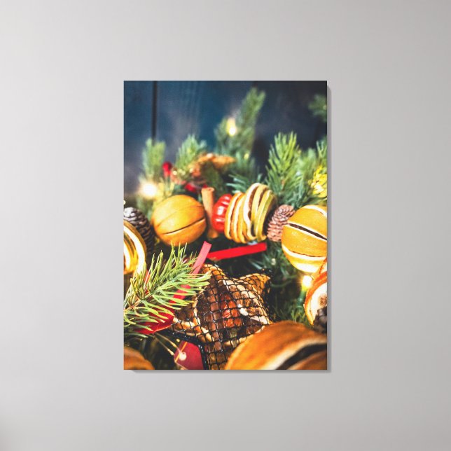 Lienzo Corona de Navidad (Anverso)