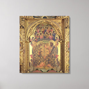 Lienzo Coronación de la Virgen (detalle de la poliptilina