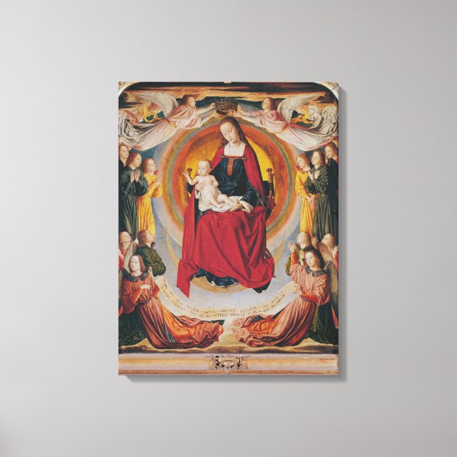 Lienzo Coronación de la Virgen, panel central (Anverso)