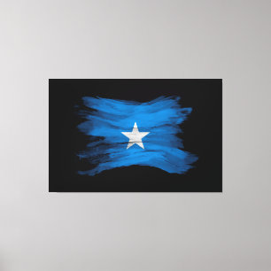 Lienzo Correa de pincel de bandera de Somalia, bandera na