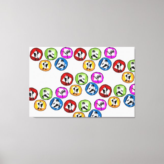 Lienzo correa negra de artes marciales de karate de lienz (Anverso)