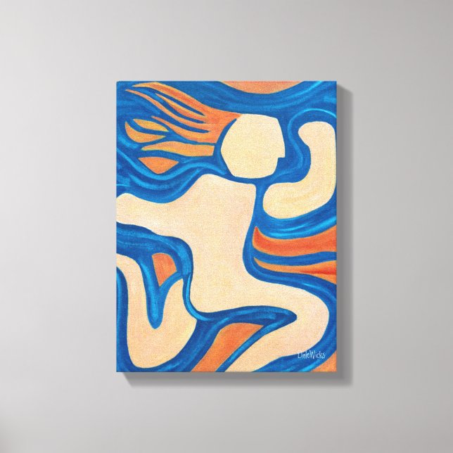 Lienzo Corriendo Contra el Viento (Anverso)