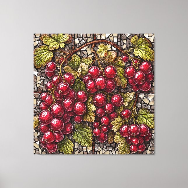 Lienzo Corriente en mosaico con elementos artísticos natu (Anverso)
