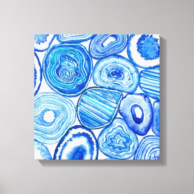 Lienzo Cortes de agallas azules (Anverso)